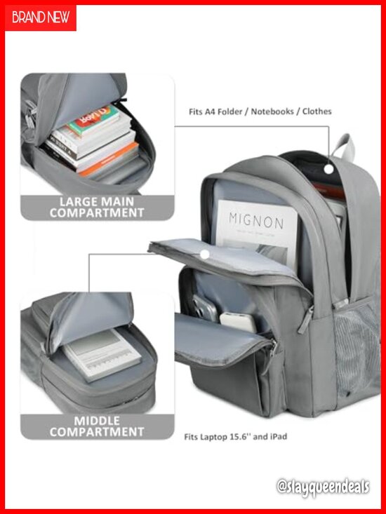 Water Resistant Laptop Backpack for College Men Women Travel Daypack main image 4